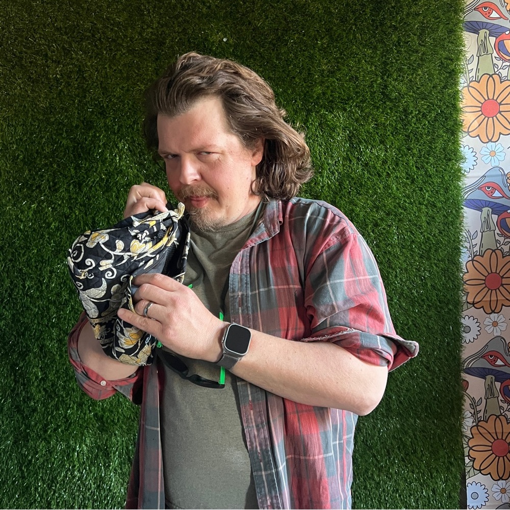 Vera Bradley Yellow Bird Travel Bag Accessory Clutch - Picture 3 of 3